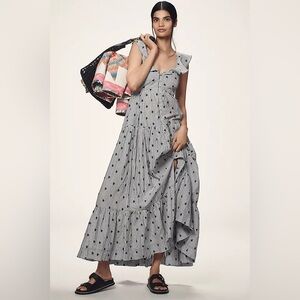 NWT Anthropologie Pilcro Flutter-Sleeve Tiered MIDI Dress Size 1X